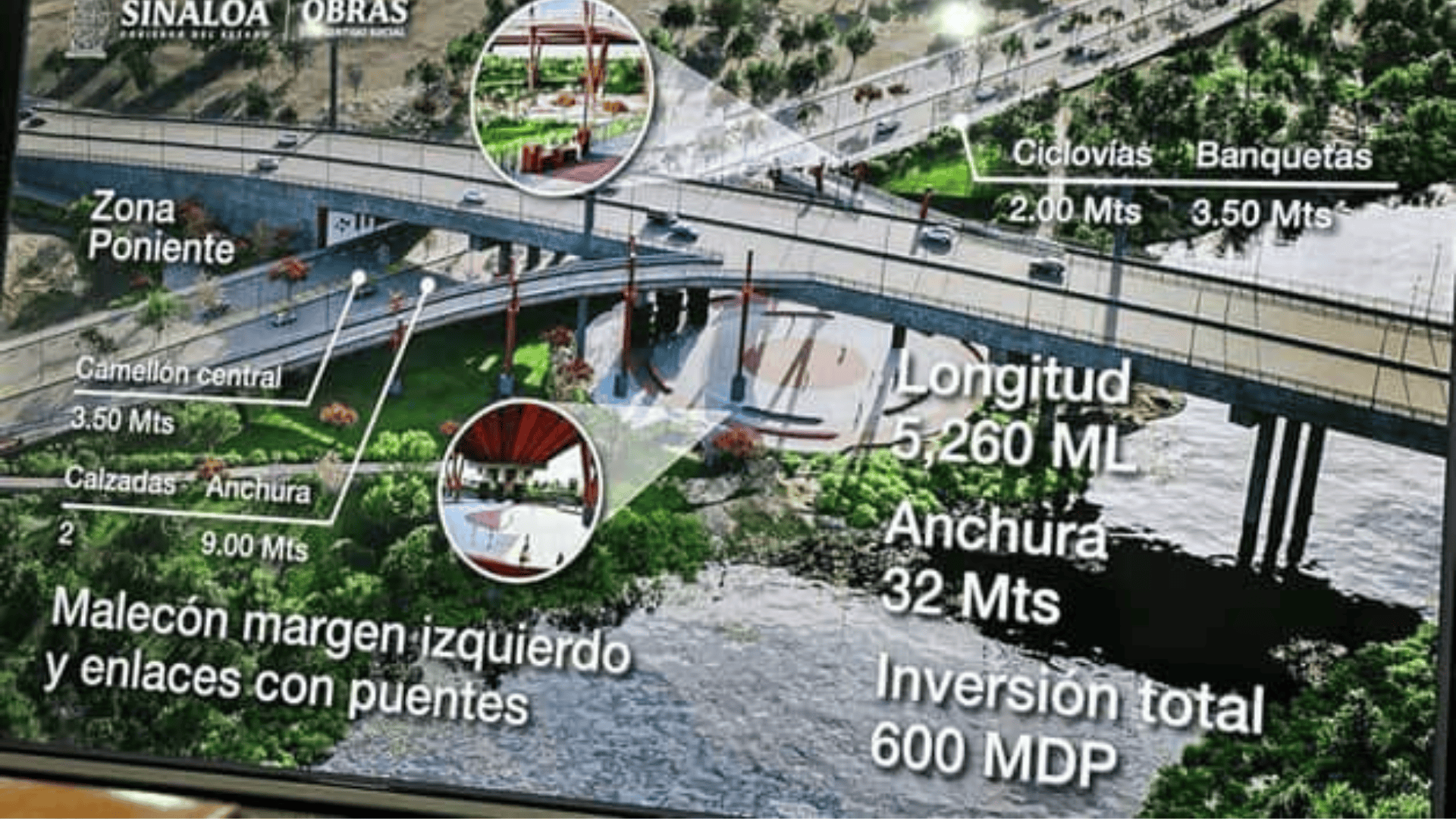 Aquí arrancará el «Megamalecón de Culiacán»