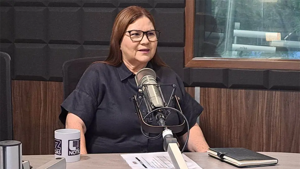 Imelda Castro en el estudio de Luz Noticias. FOTO: Luz Noticias