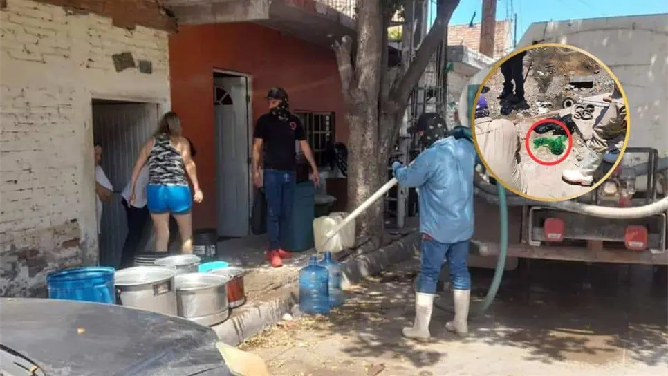 Vecinos de Topolobampo recían agua en pipas.