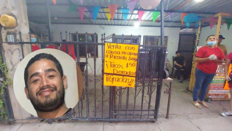 Daniel y su familia venden tacos en apoyo de Ricardo, el repartidor de tortillas atropellado en Los Mochis