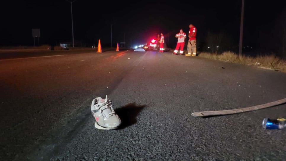 Peatón muere arrollado sobre la carretera México 15 en Ahome