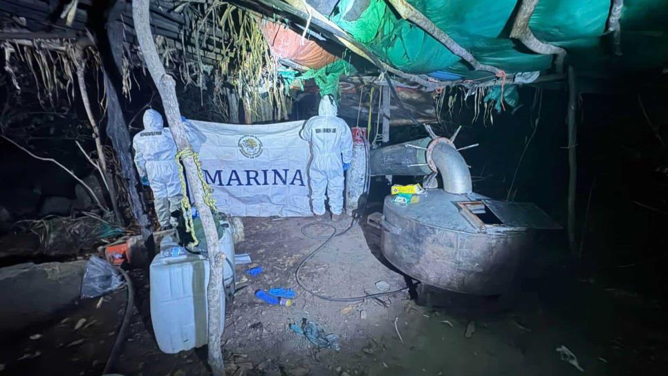 Marina y FGR desmantelan tres laboratorios de metanfetamina en Sinaloa