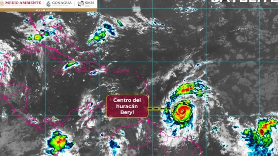 «Beryl» se intensifica rápidamente y ya es huracán categoría 4 con trayectoria hacia México