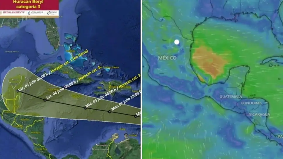 FOTO: Cortesía/CONAGUA/Windy.