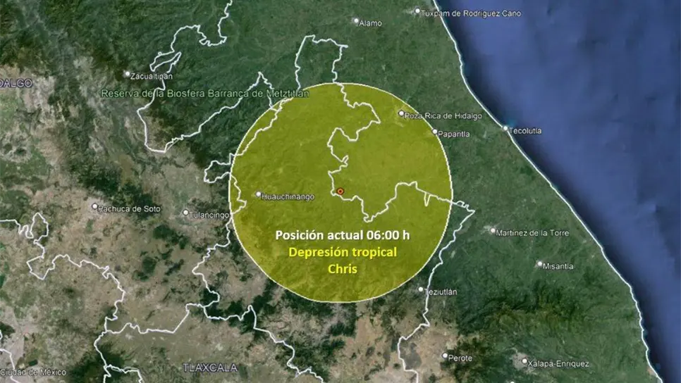 «Chris» se degrada a depresión tropical tras tocar tierra en Veracruz