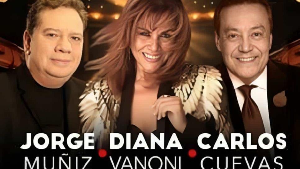Jorge Muñiz, Diana Vanoni y Carlos Cuevas presentarán «Vamos haciendo un trío» en Mazatlán