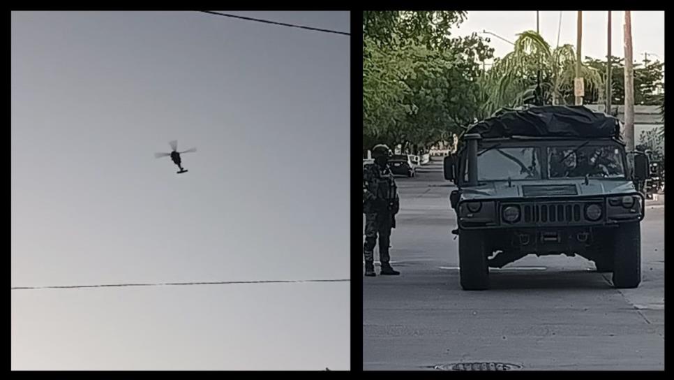 Helicóptero de la Marina sobrevuela Culiacán, aseguran residencia en Santa Fe