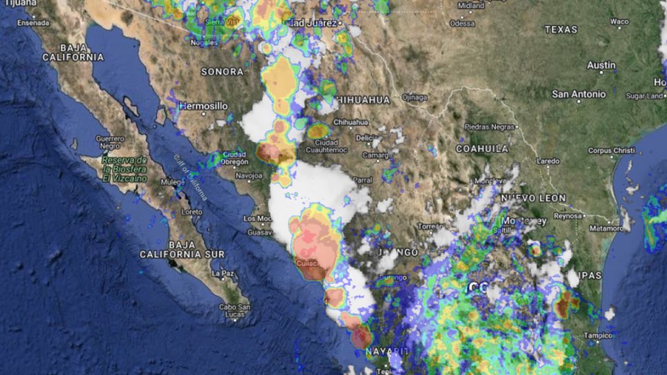 ¡Tome precauciones! Se pronostican lluvias con actividad eléctrica para Sinaloa la tarde de este lunes