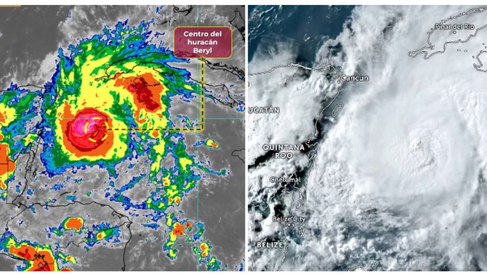 Huracán Beryl de nuevo es categoría 3; ya se sienten sus efectos en México | VIDEO