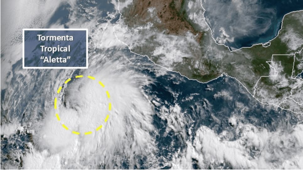 Tormenta tropical «Aletta» se forma frente a la costa de Jalisco