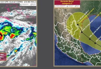 Huracán Beryl se debilita a categoría 3; continúa su trayectoria hacia México