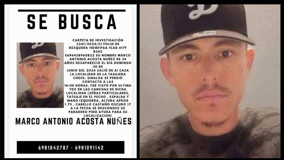 Buscan a Marco Antonio, el joven desapareció en La Tasajera, Choix