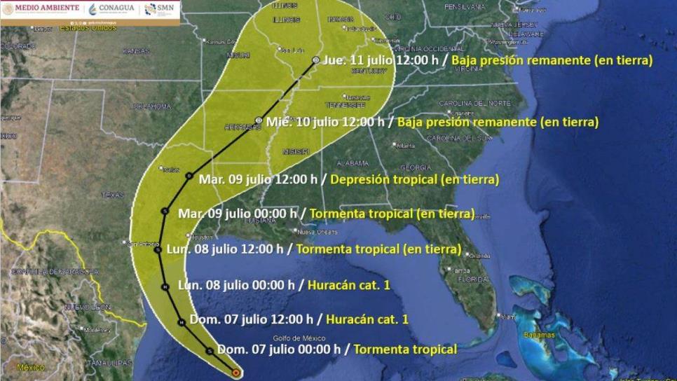 La tormenta tropical «Beryl» se desplaza por el Golfo de México hacia Texas