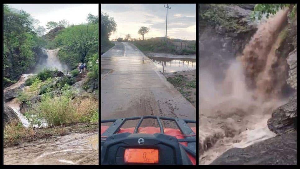 Revive «El Chorro de Chinobampo» y bloquea la carretera en El Fuerte | VIDEO