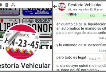 Denuncian estafa con gestores de emplacado vehicular en Culiacán