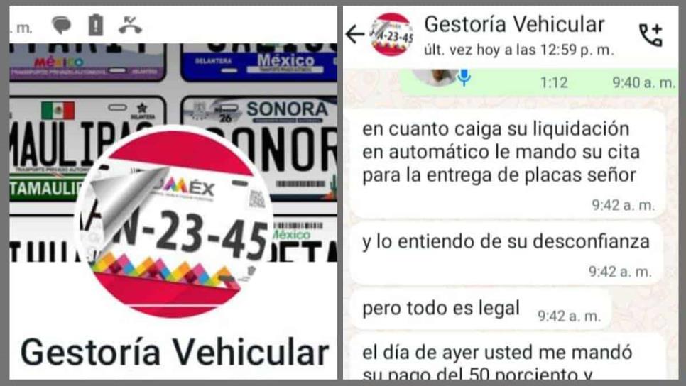 Denuncian estafa con gestores de emplacado vehicular en Culiacán