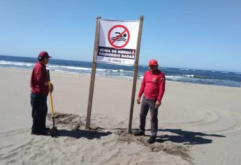 Cierran playas de Guasave por mar de fondo