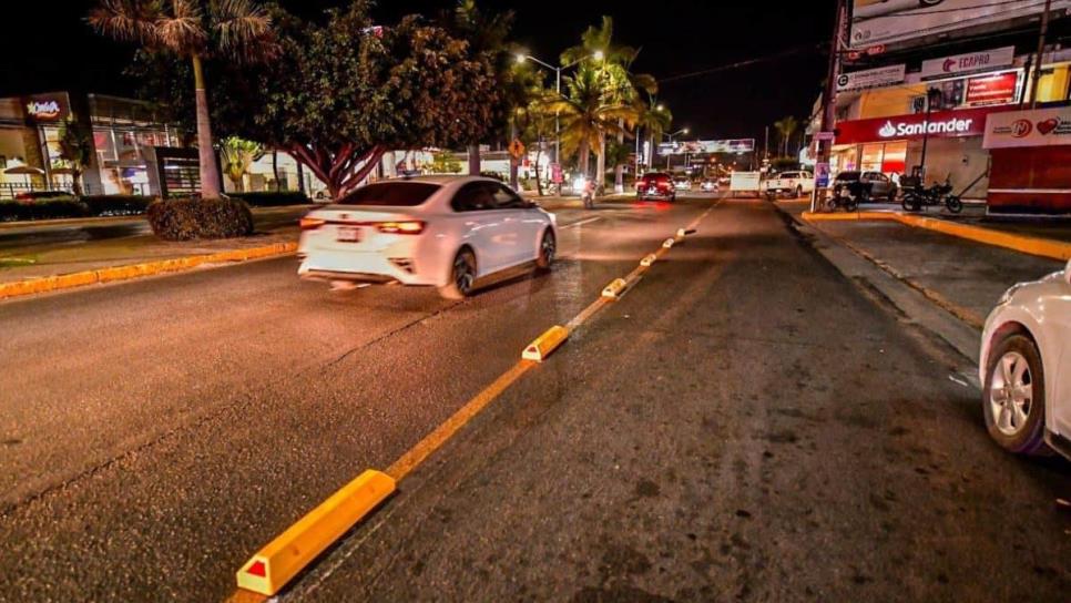 Reactivan el carril preferencial en Mazatlán; multas de 2 mil pesos a quien no lo respete