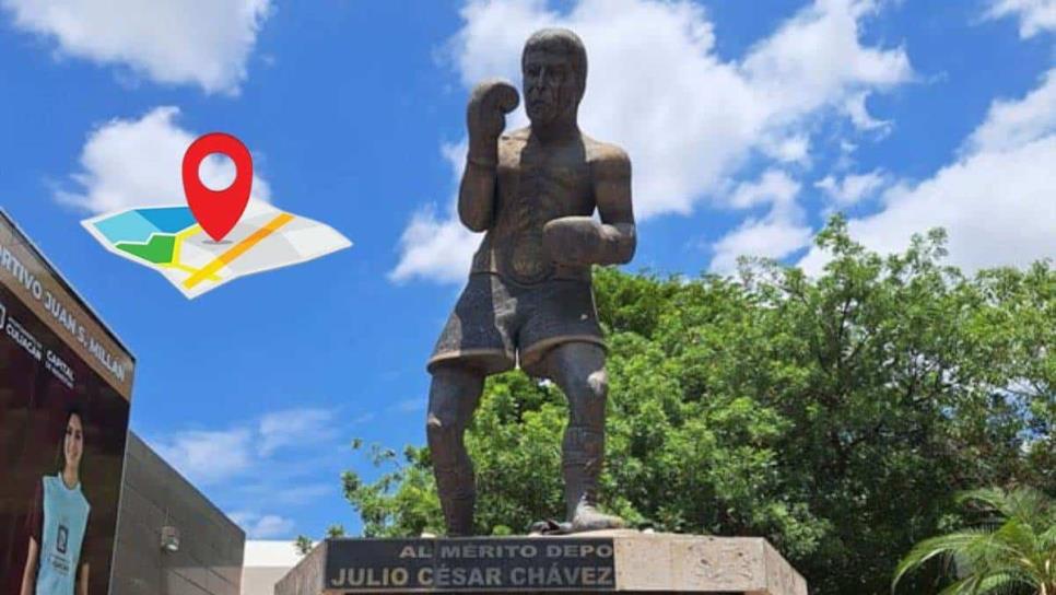 ¿En qué lugar de Culiacán se encuentra la estatua de Julio César Chávez?