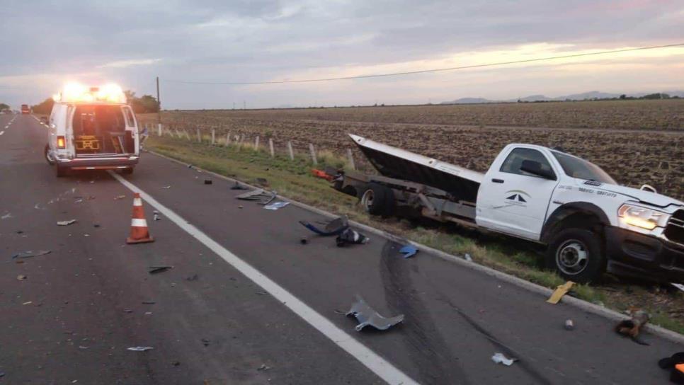 Fuerte accidente en la Maxipista deja un tráiler y dos grúas dañadas