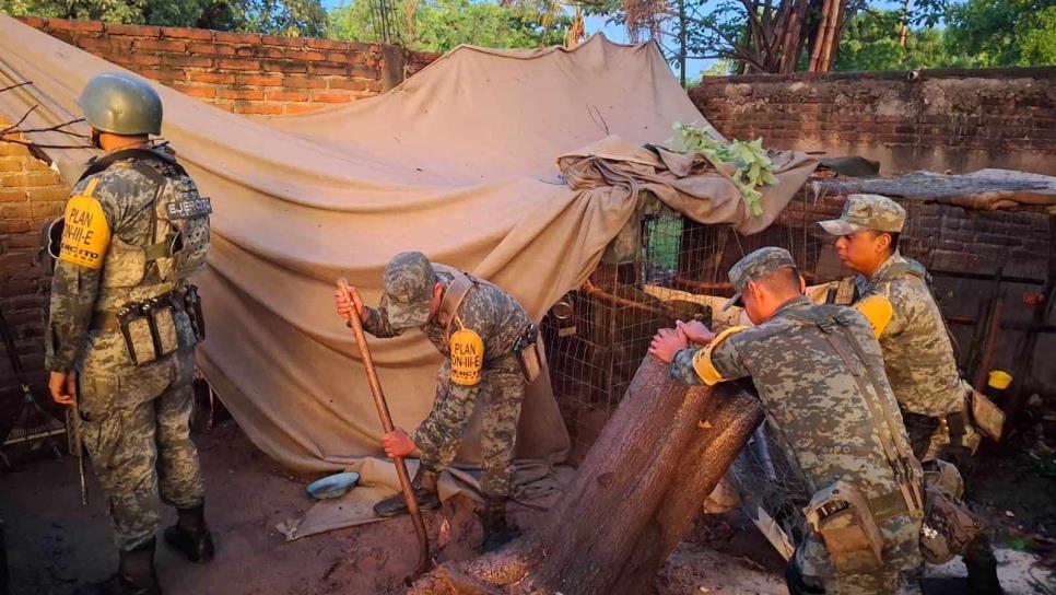 Por lluvias y caída de árboles, Ejército activa Plan DN-III-E en San Ignacio