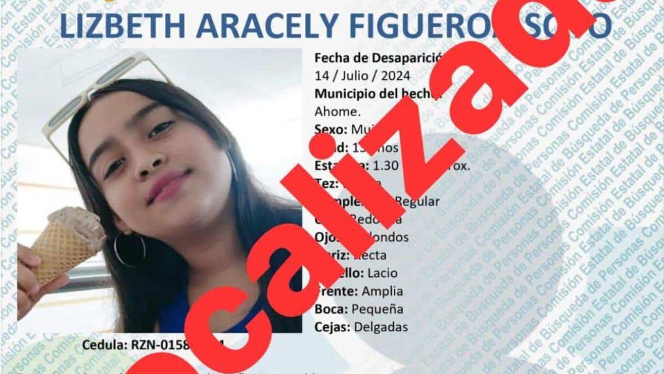 Localizan sana y salva a Lizbeth Figueroa, adolescente desaparecida en El Ejido Primero de Mayo