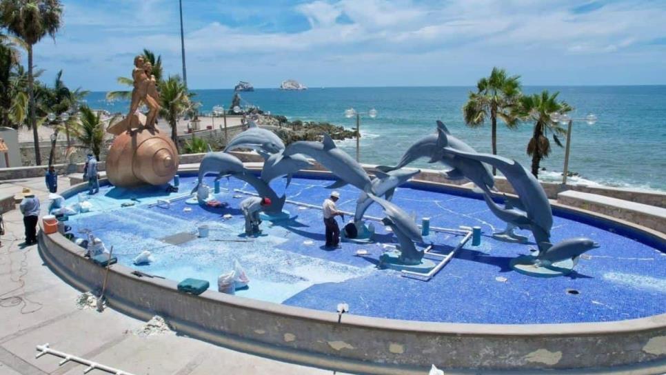 Embellecen el monumento a la Continuidad de la Vida en Mazatlán con 1 millón 500 mil pesos