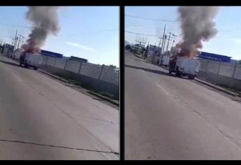 Fuerte movilización provoca incendio de pipa con combustible frente a la Rectoría de la UAS