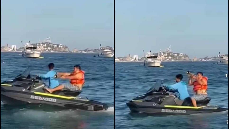 Ahora tocan «El Niño Perdido» en Mazatlán desde un jet sky | VIDEO