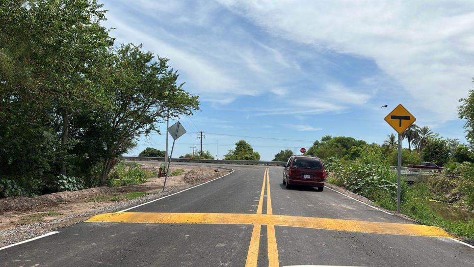 Hay nueva carretera en Ahome; Rocha Moya entrega obra que va de Goros II a la México 15