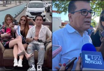 «Influencers» se pasean en sillón por el Malecón; alcalde advierte que no tolerarán conductas riesgosas