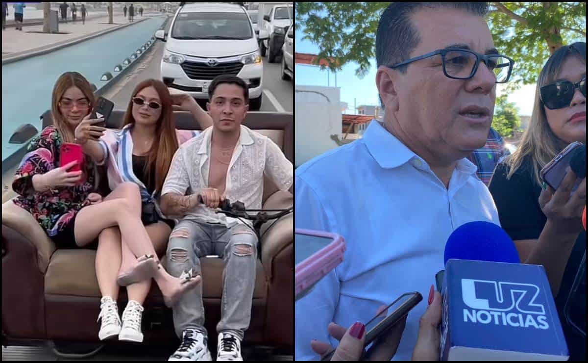 «Influencers» se pasean en sillón por el Malecón; alcalde advierte que no tolerarán conductas riesgosas