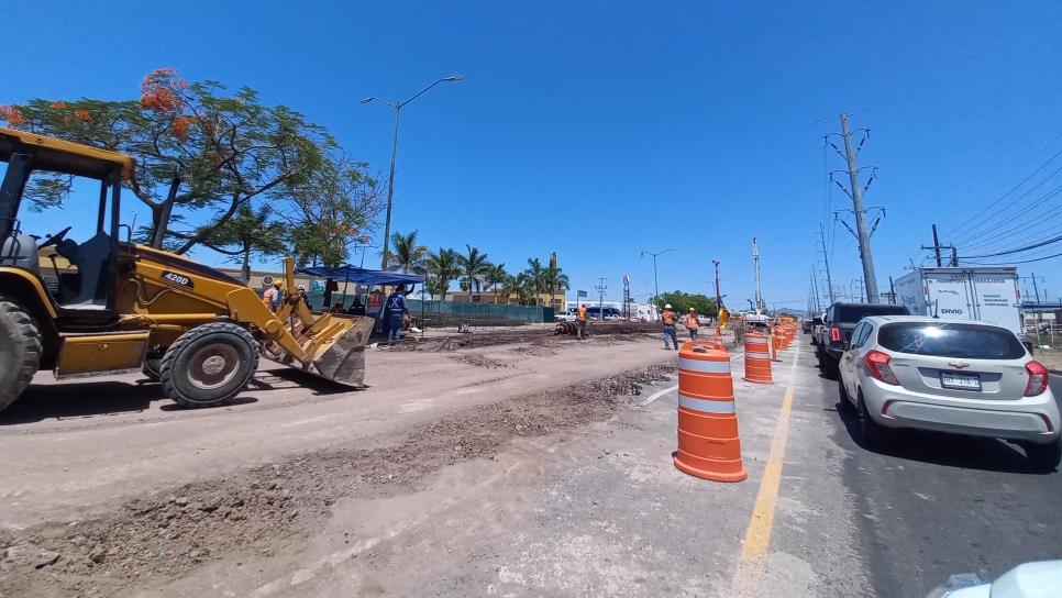 Hoy cierran la salida norte por construcción del Paso Deprimido México 15, en Culiacán