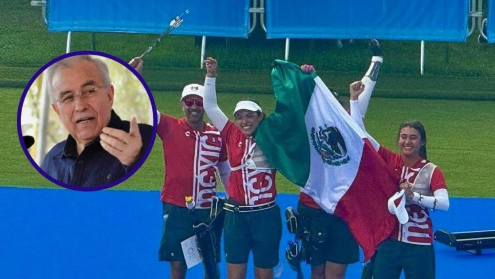 Rocha Moya felicita al equipo mexicano de Tiro con Arco por primera medalla de México en París 2024