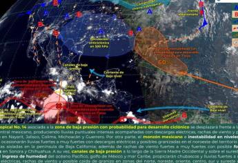 Ciclón Carlotta al 90 por ciento de formación en el océano Pacífico 