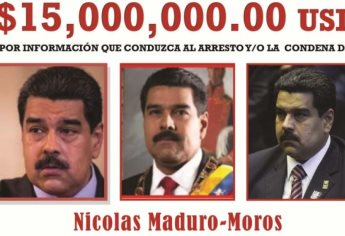 DEA ofrece 15 millones de dólares por Nicolás Maduro