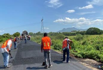 Reencarpetado en carreteras del sur de Mazatlán avanzan al 40 %