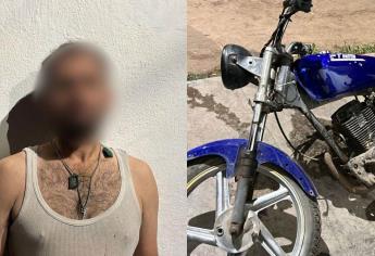 Detienen a un hombre en Culiacán por conducir una motocicleta robada