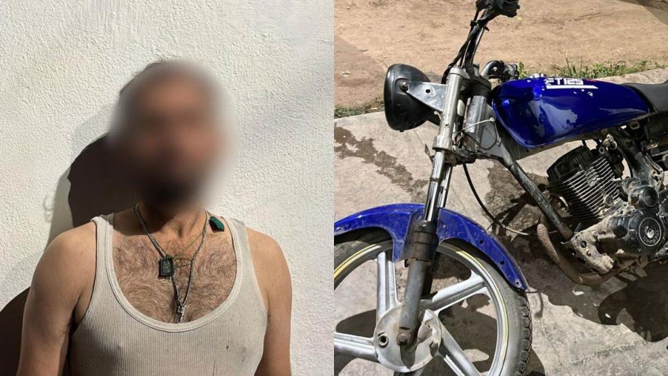 Detienen a un hombre en Culiacán por conducir una motocicleta robada