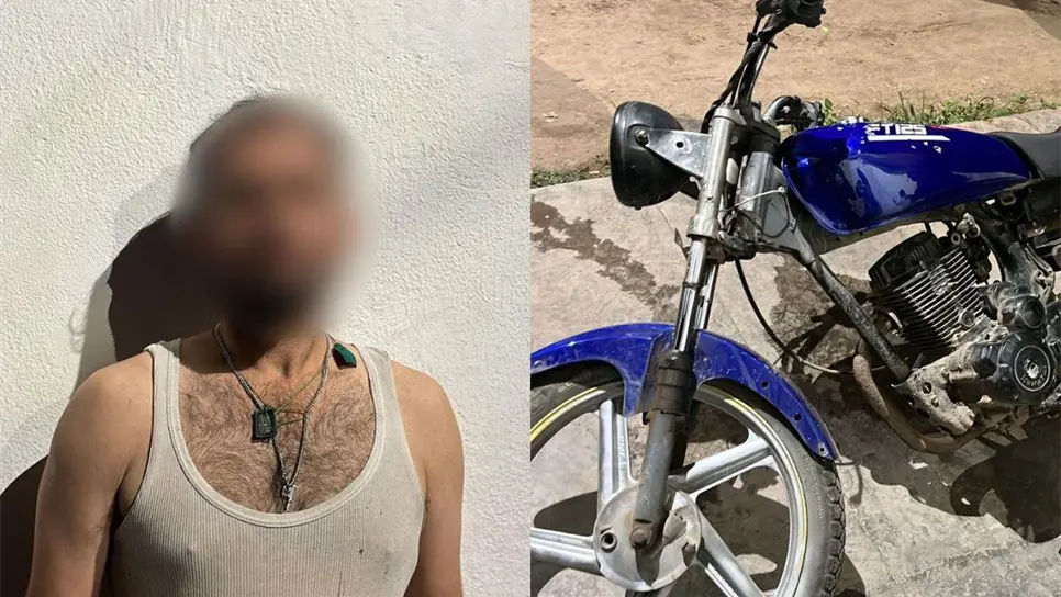 El hombre conducía la motocicleta sin casco de seguridad. FOTO: Cortesía