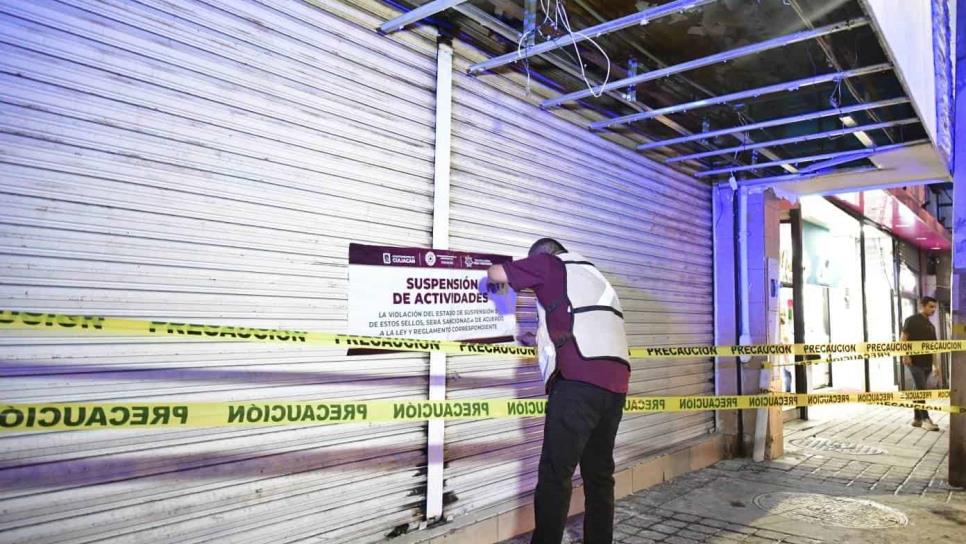 Clausuran zapatería de Culiacán donde se derrumbó techo por lluvias del viernes