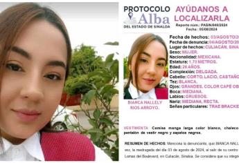 Buscan a Bianca Nallely en Culiacán, sujeto la abordó y la llevó con rumbo desconocido al salir del trabajo