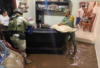 Ejército Mexicano aplica Plan DN-III-E por fuertes lluvias en Culiacán