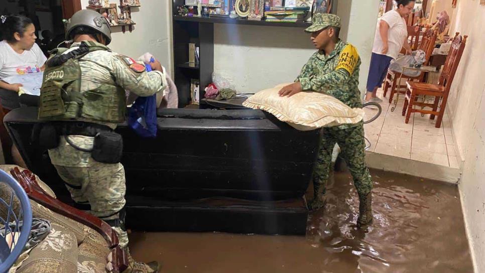 Ejército Mexicano aplica Plan DN-III-E por fuertes lluvias en Culiacán