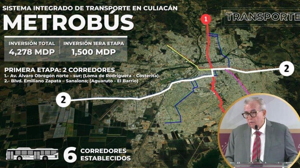 Rocha Moya proyecta metrobús y un segundo piso vehicular en Culiacán