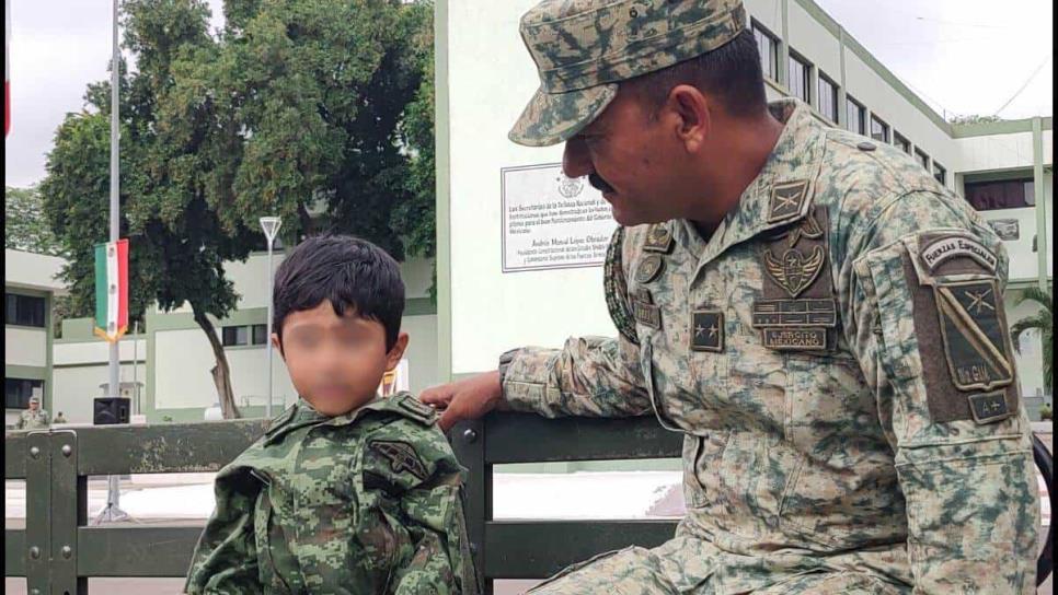 ¡Soldado por un día! El pequeño Iker vive la experiencia de pertenecer al Ejército 