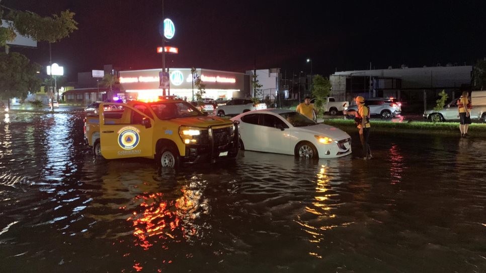 Una celda de tormenta generó las fuertes lluvias de esta tarde en Culiacán 