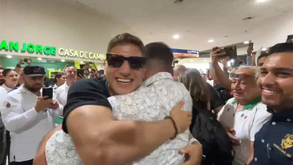 Marco Verde al llegar a Mazatlán.