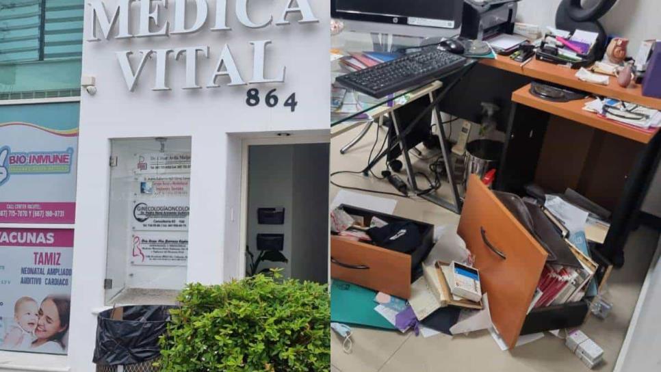 Roban clínica en el centro de Culiacán; se llevaron computadoras y otros objetos de valor