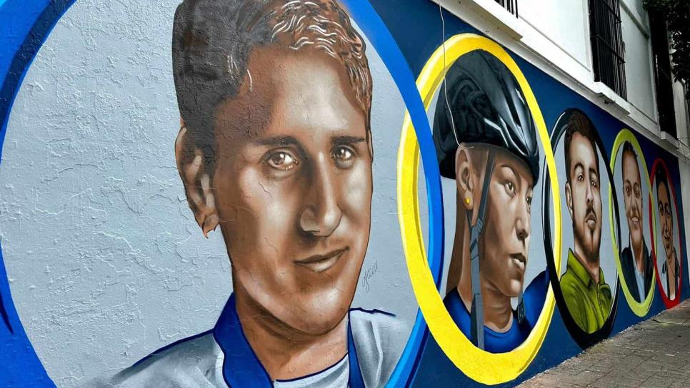 ¡Orgullo nacional! En Culiacán pintan mural de sinaloenses que representaron a México en los juegos olímpicos París 2024